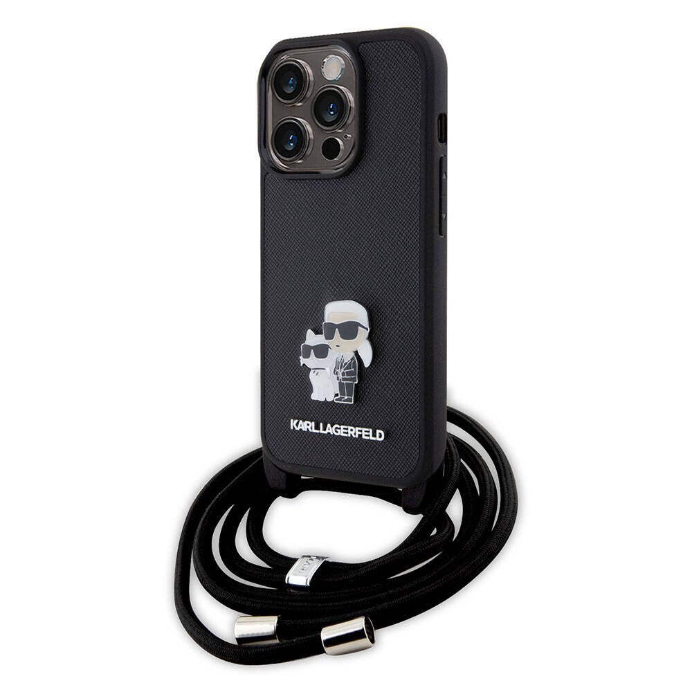 Karl Lagerfeld iPhone 15 Pro Max Askı İpli K&C Metal Logo Orjinal Lisanslı Telefon Kılıfı - 1 Karl Lagerfeld iPhone 15 Pro Max Askı İpli K&C Metal Logo Orjinal Lisanslı Telefon Kılıfı - 1
